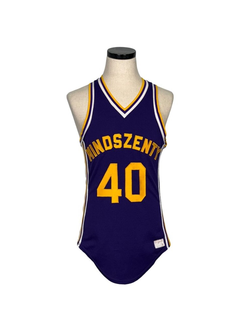 Vintage 1980s Wilson Mindszenty Basketball Jersey Purple & Gold #40 USA S